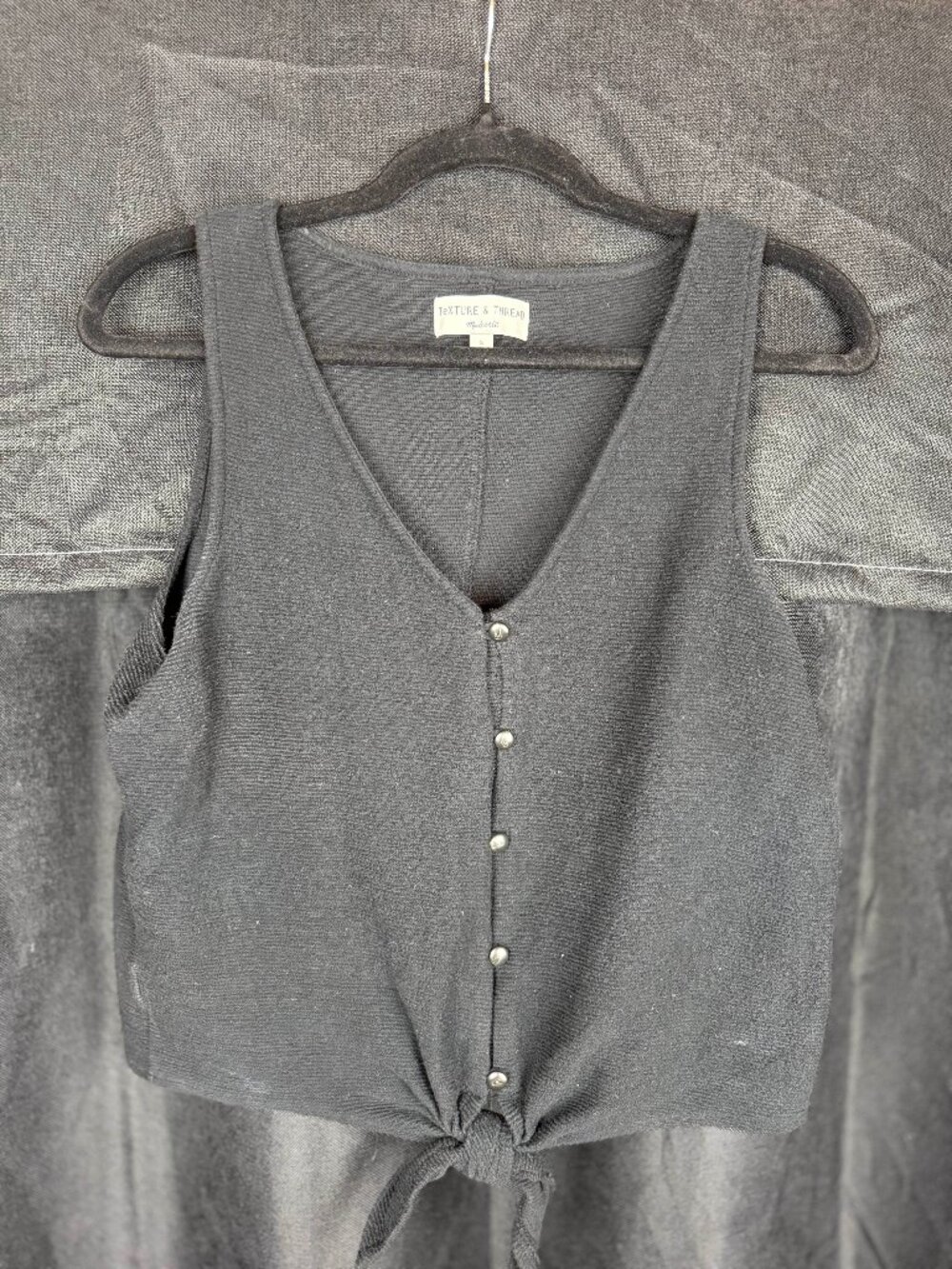 Madewell Texture and Thread Button Down Tank Top (size L)